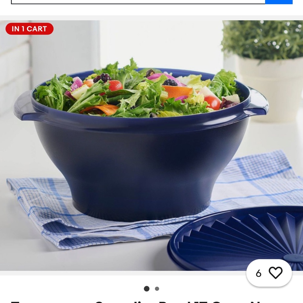 Tupperware Dark Blue Servalier Bowl
